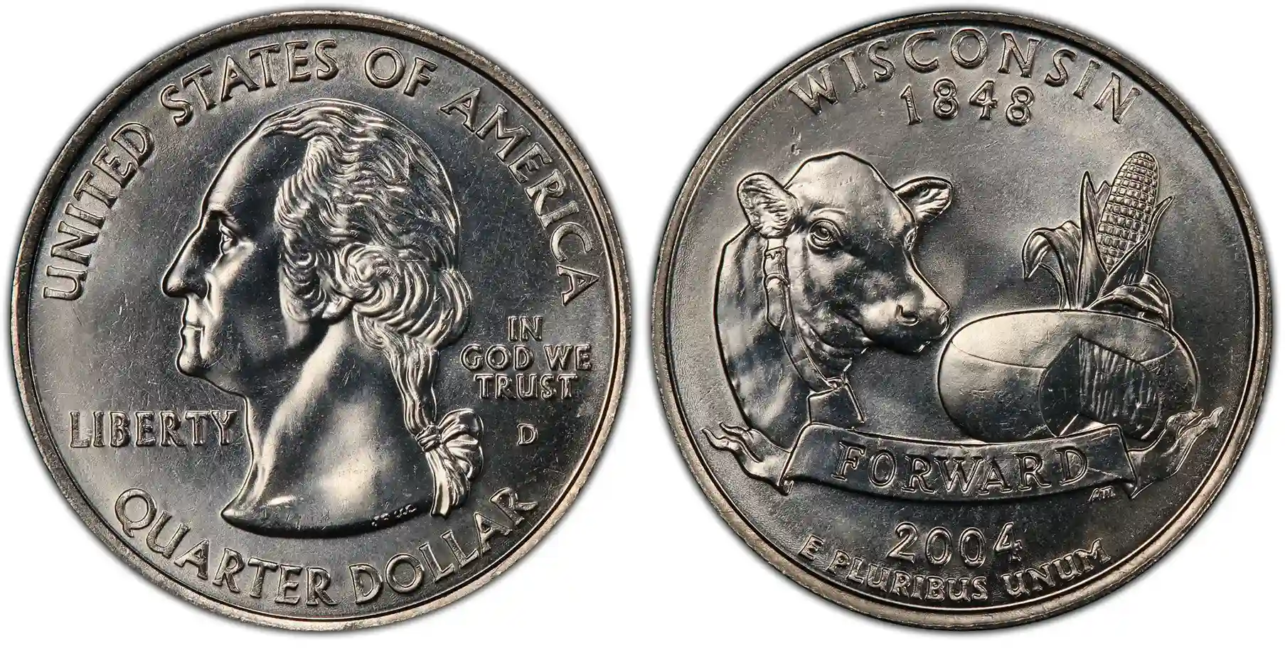 Wisconsin 2004 D Extra Leaf Quarter